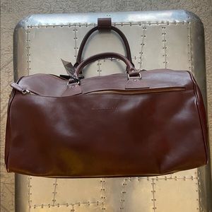 LUCALDO Italian Leather Duffle Bag